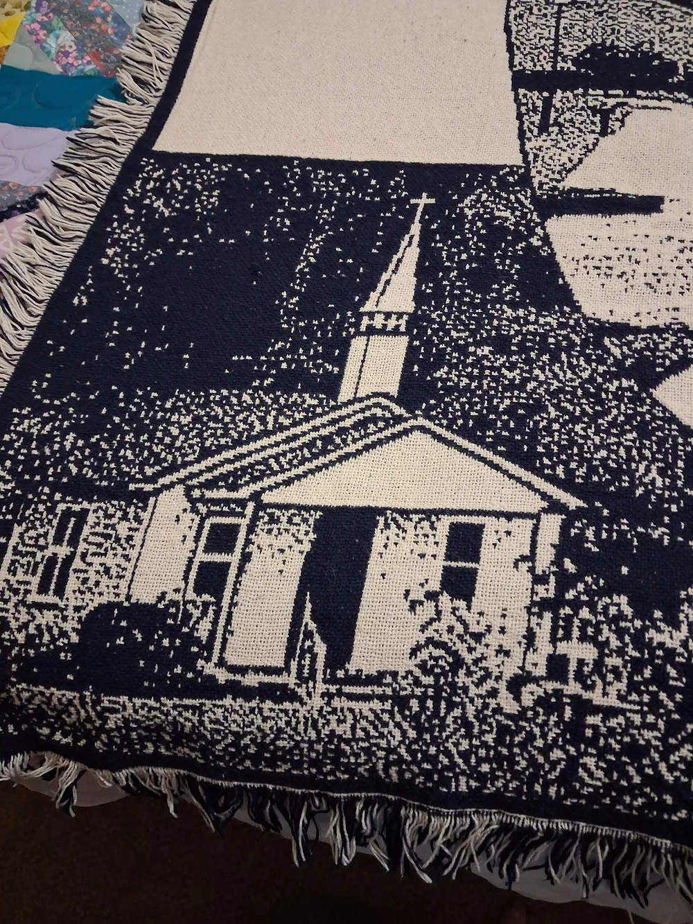 Brewton Parker College Black & White Woven Throw Blanket 67x48
